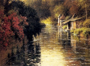 Une rivière française Paysage Louis Aston Knight Peinture à l'huile